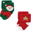 image:imageHudson Baby unisexbaby Cotton Rich Newborn and Terry Socks12 Days of Christmas Santa