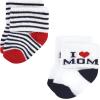 image:imageHudson Baby unisexbaby Cotton Rich Newborn and Terry SocksMom Dad Boy Navy Red