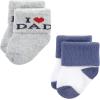 image:imageHudson Baby unisexbaby Cotton Rich Newborn and Terry SocksMom Dad Boy Navy Red