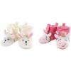 image:imageHudson Baby Cozy Fleece Booties 2PackModern BunnyPink Star Unicorn