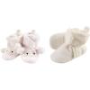 image:imageHudson Baby Cozy Fleece and Sherpa Booties 2PackGirl LambCream