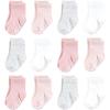 image:imageHudson Baby Infant Girl Cotton Rich Newborn and Terry Socks Pink Gray Basic 612 Months