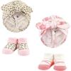 image:imageHudson Baby Infant Girls Turban and Socks Set One SizeBlush Rose Leopard