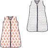 image:imageHudson Baby Safe Sleep Wearable Muslin Sleeping Bag 2 Pack FoxesPaper Airplane 1218 Months