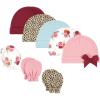 image:imageHudson Baby Unisex Baby Cotton Cap and Scratch Mitten SetAutumn Rose