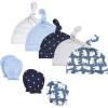 image:imageHudson Baby Unisex Baby Cotton Cap and Scratch Mitten SetBlue Elephant