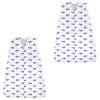 image:imageHudson Baby Unisex Baby Cotton Sleeveless Wearable Sleeping Bag Whale Aztec 06 Months USBlue Whales 2pack