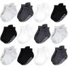 image:imageHudson Baby Unisex Baby NonSkid NoShow SocksBlack White