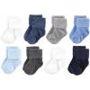 Solid Blue Gray 8 Pack Chenille