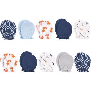 image:imageHudson Baby Baby Hudson Baby Unisex Baby Cotton Scratch Mittens Pink Clouds One SizeFoxes