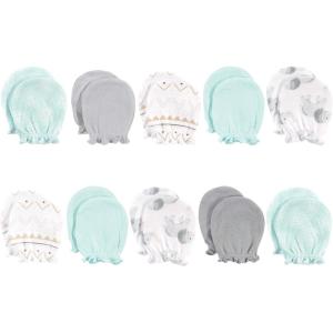image:imageHudson Baby Baby Hudson Baby Unisex Baby Cotton Scratch Mittens Pink Clouds One SizeGray Elephant