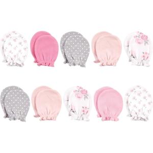 image:imageHudson Baby Baby Hudson Baby Unisex Baby Cotton Scratch Mittens Pink Clouds One SizePink Floral