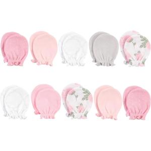 image:imageHudson Baby Baby Hudson Baby Unisex Baby Cotton Scratch Mittens Pink Clouds One SizePink Rose
