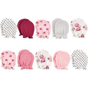 image:imageHudson Baby Baby Hudson Baby Unisex Baby Cotton Scratch Mittens Pink Clouds One SizeRose