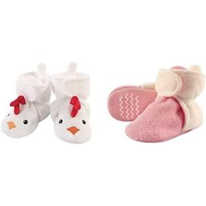 image:imageHudson Baby Cozy Fleece Booties 2PackChickenLight Pink Cream