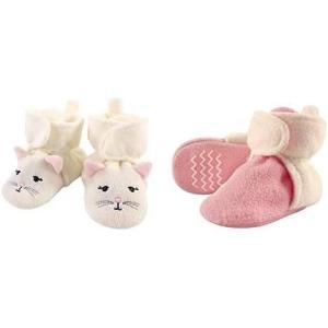 image:imageHudson Baby Cozy Fleece Booties 2PackKittyLight Pink Cream