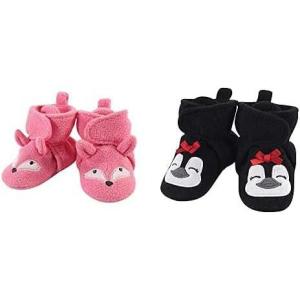image:imageHudson Baby Cozy Fleece Booties 2PackMiss FoxGirl Penguin