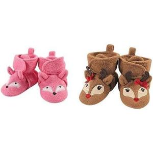 image:imageHudson Baby Cozy Fleece Booties 2PackMiss FoxGirl Reindeer