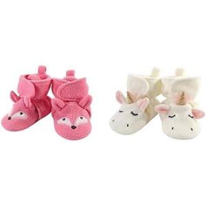 image:imageHudson Baby Cozy Fleece Booties 2PackMiss FoxModern Unicorn