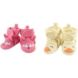 image:imageHudson Baby Cozy Fleece Booties 2PackMiss FoxYellow Duck