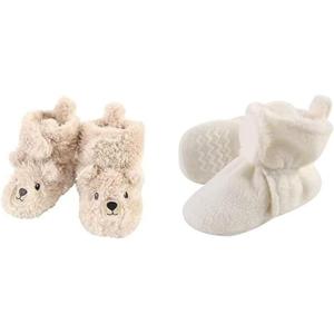 image:imageHudson Baby Cozy Fleece and Sherpa Booties 2PackBearCream