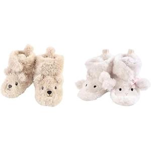 image:imageHudson Baby Cozy Fleece and Sherpa Booties 2PackBearGirl Lamb