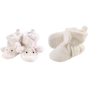 image:imageHudson Baby Cozy Fleece and Sherpa Booties 2PackGirl LambCream