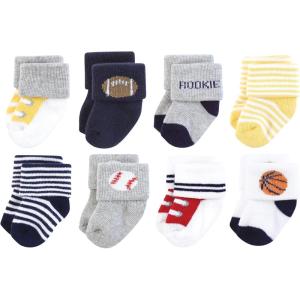 image:imageHudson Baby Infant Boy Cotton Rich Newborn and Terry Socks Sports Rookie 06 Months
