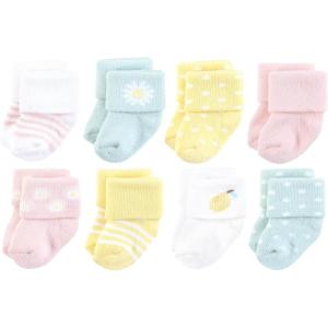 image:imageHudson Baby Infant Girl Cotton Rich Newborn and Terry Socks Lemon Daisy 612 Months