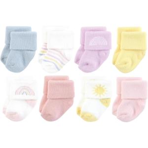 image:imageHudson Baby Infant Girl Cotton Rich Newborn and Terry Socks Pastel Sun And Rainbow 06 Months