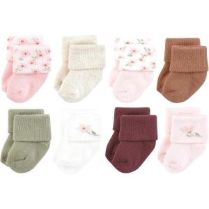 image:imageHudson Baby Infant Girl Cotton Rich Newborn and Terry Socks Pink Dainty Floral 06 Months