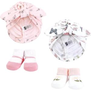 image:imageHudson Baby Infant Girls Turban and Socks Set One SizeHummingbird Garden