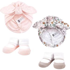 image:imageHudson Baby Infant Girls Turban and Socks Set One SizeOutline Warm Floral