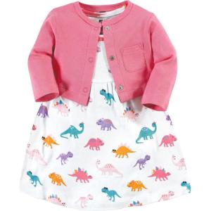 image:imageHudson Baby Infant and Toddler Girls Cotton Dress and Cardigan SetCuteasaurus