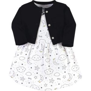 image:imageHudson Baby Infant and Toddler Girls Cotton Dress and Cardigan SetDreamer