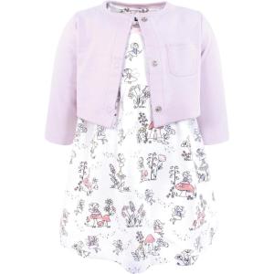 image:imageHudson Baby Infant and Toddler Girls Cotton Dress and Cardigan SetGarden Fairies