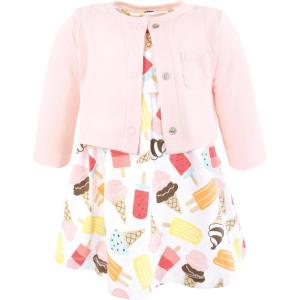 image:imageHudson Baby Infant and Toddler Girls Cotton Dress and Cardigan SetIce Cream and Popsicles