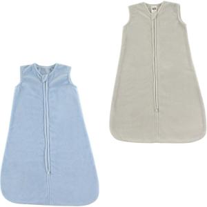 image:imageHudson Baby Safe Sleep Fleece Wearable Sleeping Bag Blue andGray 06 Months