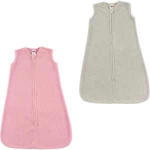 image:imageHudson Baby Safe Sleep Fleece Wearable Sleeping Bag Pink andGray 1824 Months
