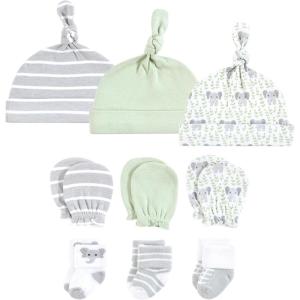 image:imageHudson Baby Unisex Baby Caps Mittens and Socks Set 06 MonthsLeafy Elephant