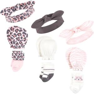 image:imageHudson Baby Unisex Baby Caps Mittens and Socks Set 06 MonthsLeopard