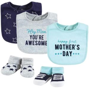 image:imageHudson Baby Unisex Baby Cotton Bib and Sock Set Cowgirl One SizeBoy Mothers Day
