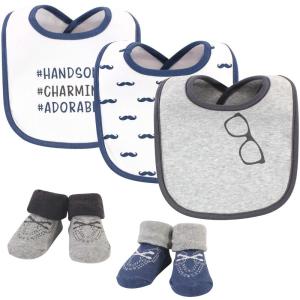 image:imageHudson Baby Unisex Baby Cotton Bib and Sock Set Cowgirl One SizeHandsome Charming Adorable