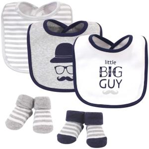 image:imageHudson Baby Unisex Baby Cotton Bib and Sock Set Cowgirl One SizeLittle Big Guy