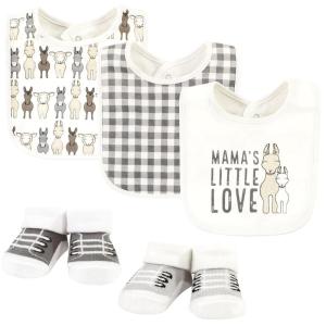 image:imageHudson Baby Unisex Baby Cotton Bib and Sock Set Cowgirl One SizeLittle Love Lama