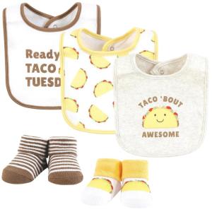image:imageHudson Baby Unisex Baby Cotton Bib and Sock Set Cowgirl One SizeTaco Tuesday
