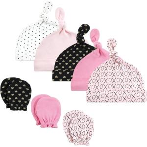 image:imageHudson Baby Unisex Baby Cotton Cap and Scratch Mitten SetXoxo