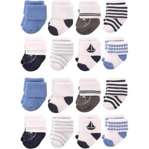 image:imageHudson Baby Unisex Baby Cotton Rich Baby Terry Socks 16PackBlue Nautical