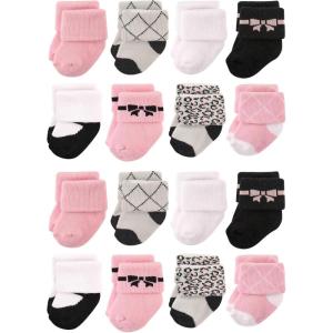 image:imageHudson Baby Unisex Baby Cotton Rich Baby Terry Socks 16PackBows