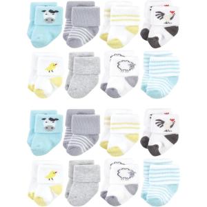 image:imageHudson Baby Unisex Baby Cotton Rich Baby Terry Socks 16PackFarm